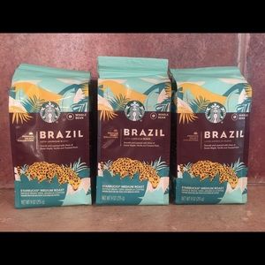 Lot 3 Starbucks Brazil whole bean coffee 9/12/2020